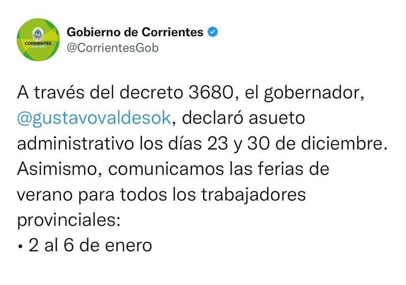 gobierno de corrientes
