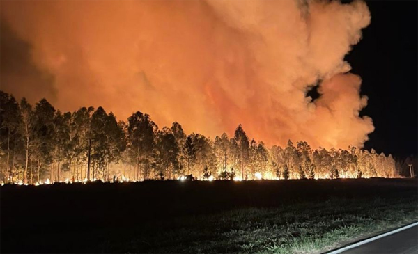 voraz incendio en Ituzaingó
