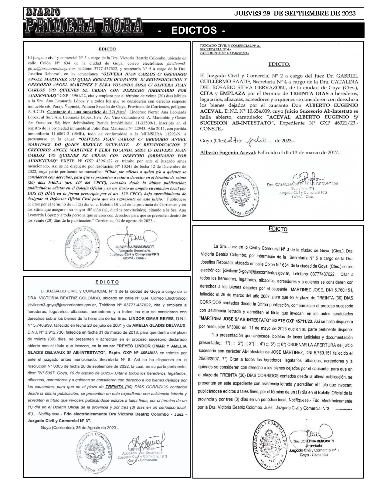 EDICTO 28 DE SEPTIEMBRE DE 2023 1