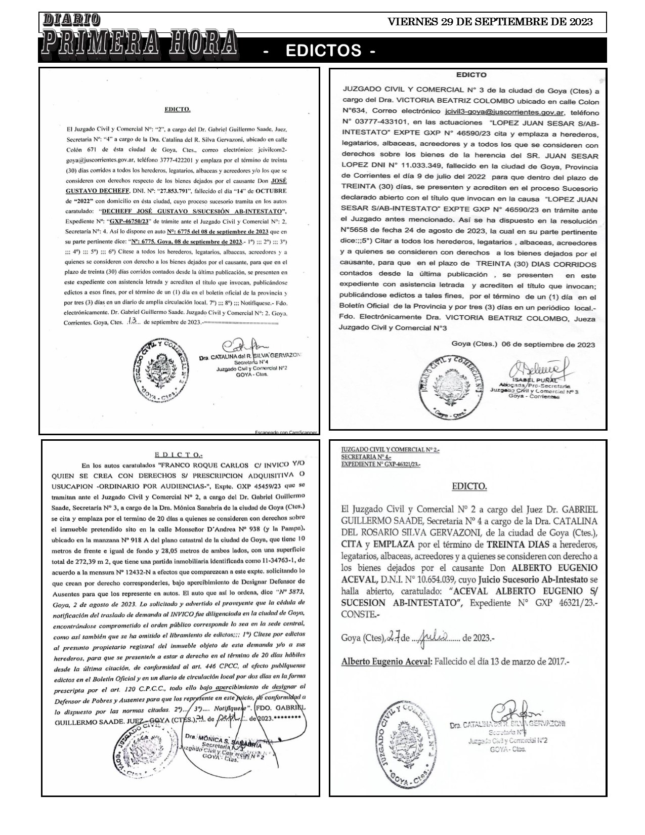 EDICTO 29 DE SEPTIEMBRE DE 2023 4