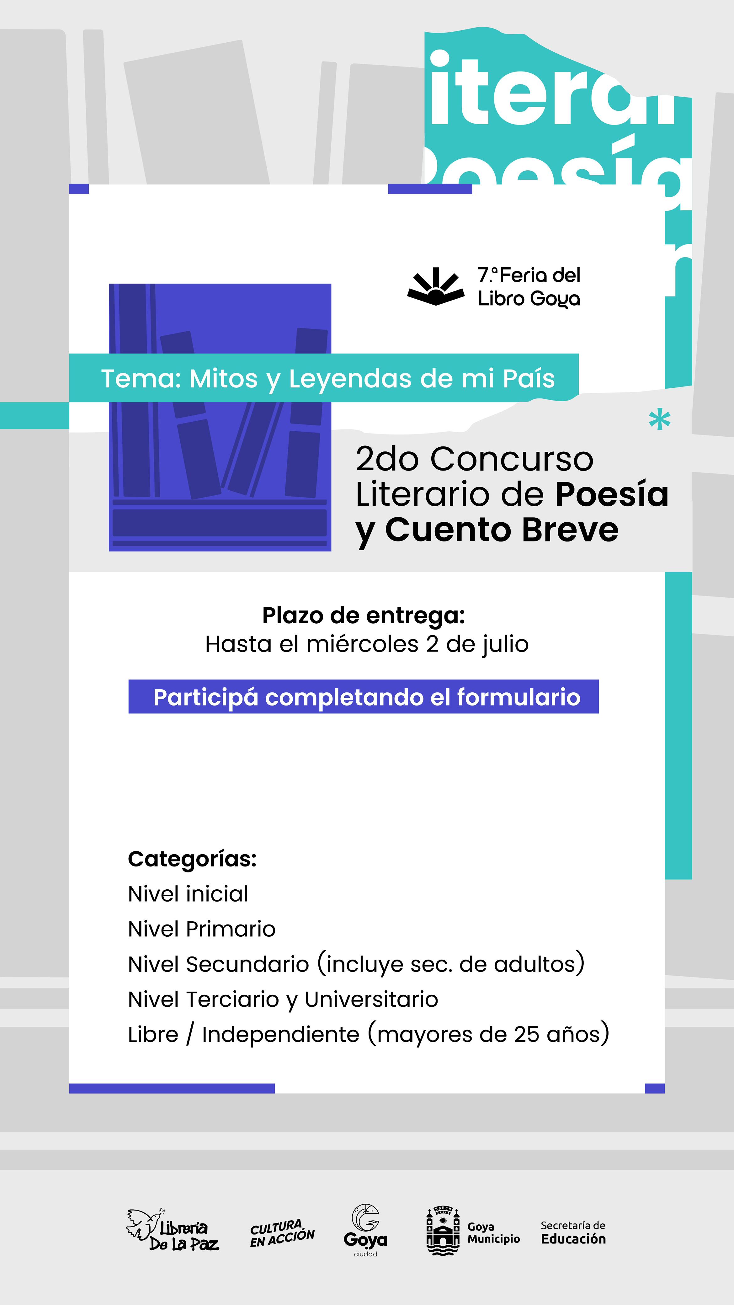 FERIA DEL LIBRO GOYA 2025: SEGUNDO CONCURSO LITERARIO DE POESÍA Y CUENTO BREVE