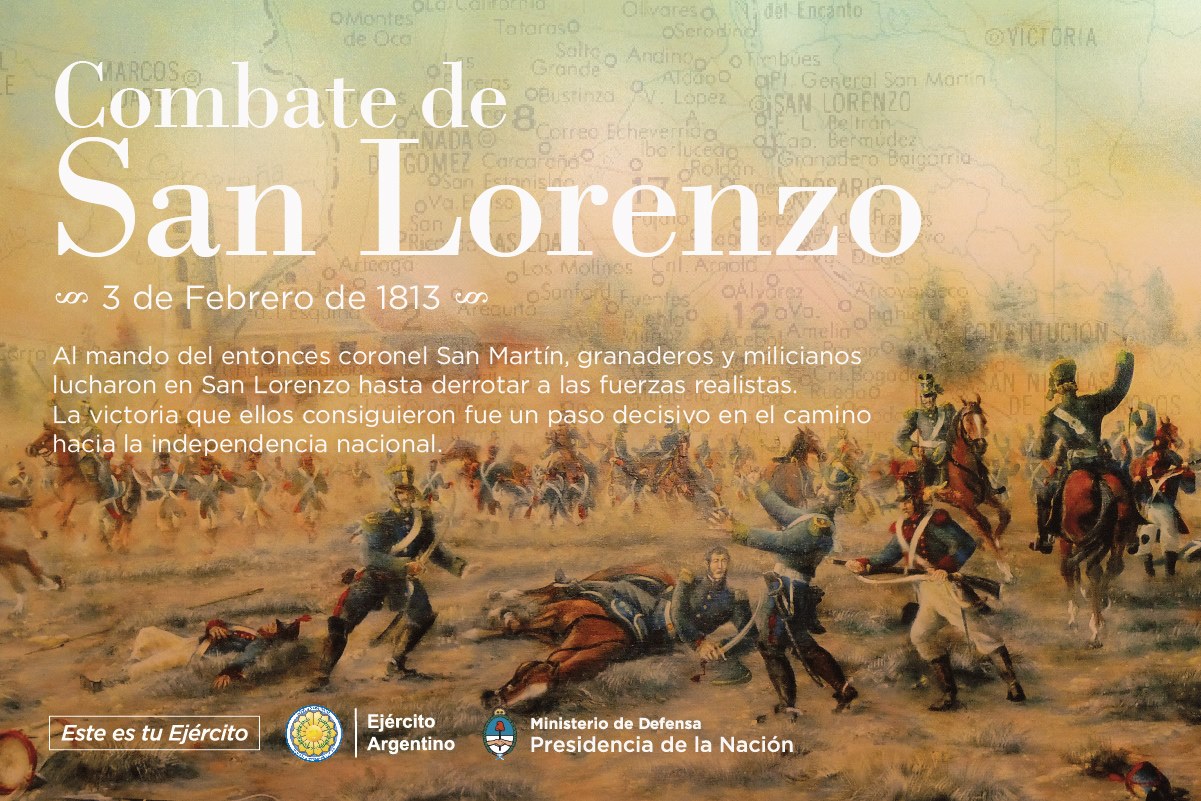  213º ANIVERSARIO COMBATE DE SAN LORENZO: CRONOGRAMA DE ACTO CONMEMORATIVO