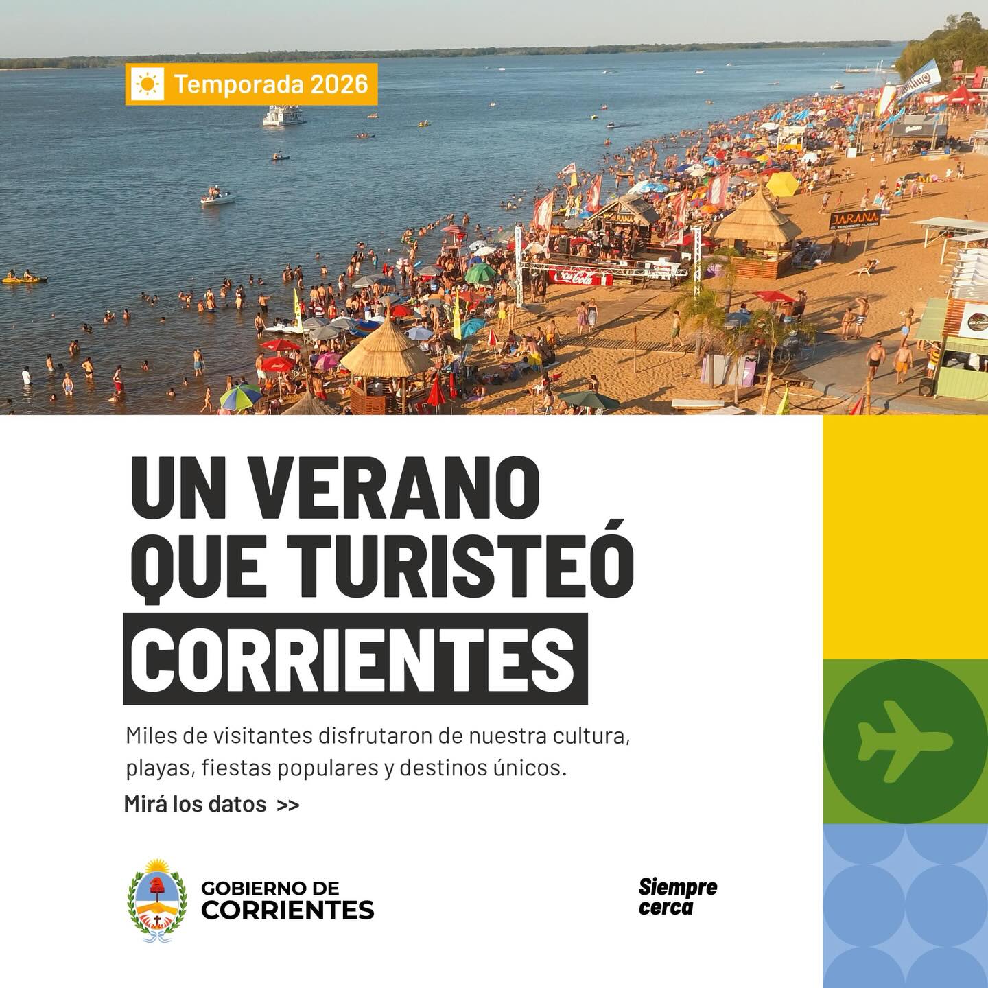 TURISMO CORRENTINO: RECORD DE VISITANTES EN ESTE VERANO 2026