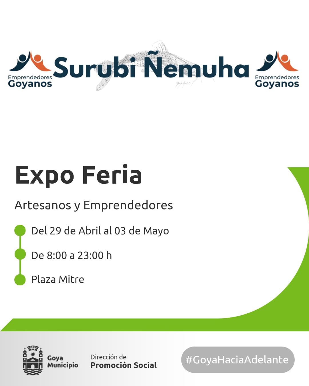 EXPO FERIA SURUBÍ ÑEMHUA: DEL 29 DE ABRIL AL 03 DE MAYO EN PLAZA MITRE 