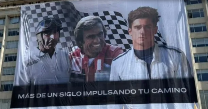 IDOLOS ARGENTINOS DE LA FÓRMULA 1: homenaje a Colapinto, Fangio y Reutemann en el edificio del ACA