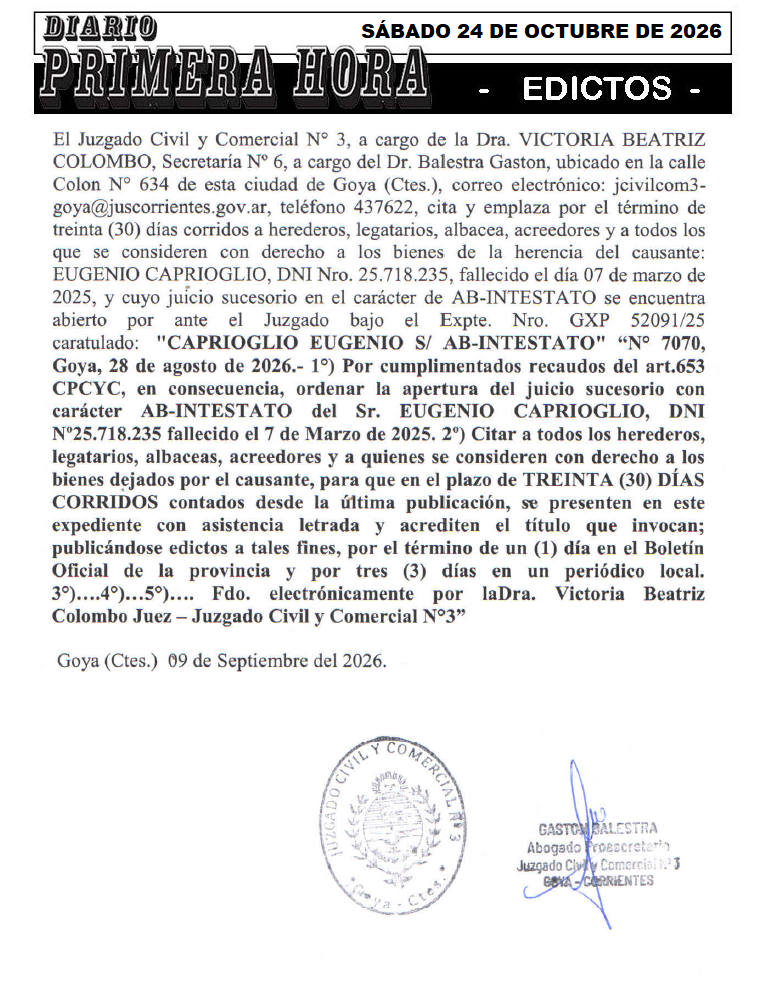 Baez edicto dia 2