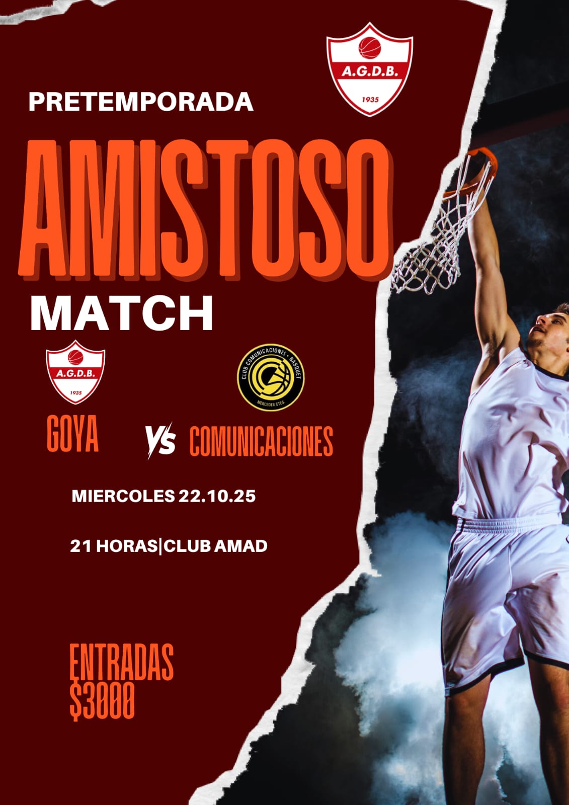 SELECCIÓN GOYANA Y COMUNICACIONES DE MERCEDES SE ENFRENTARÁN EN UN MATCH AMISTOSO
