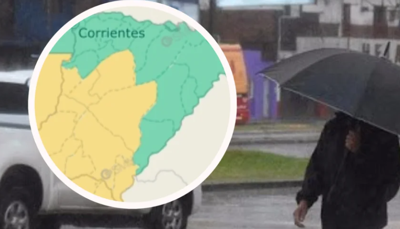 La alerta por tormentas fuertes se mantiene en la zona sur de Corrientes