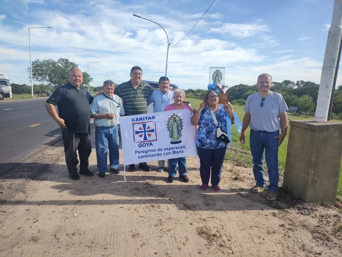 LA VIRGEN DE LUJÁN LLEGÓ A GOYA EN EL MARCO DE LA CAMINATA INSTITUCIONAL DE CÁRITAS