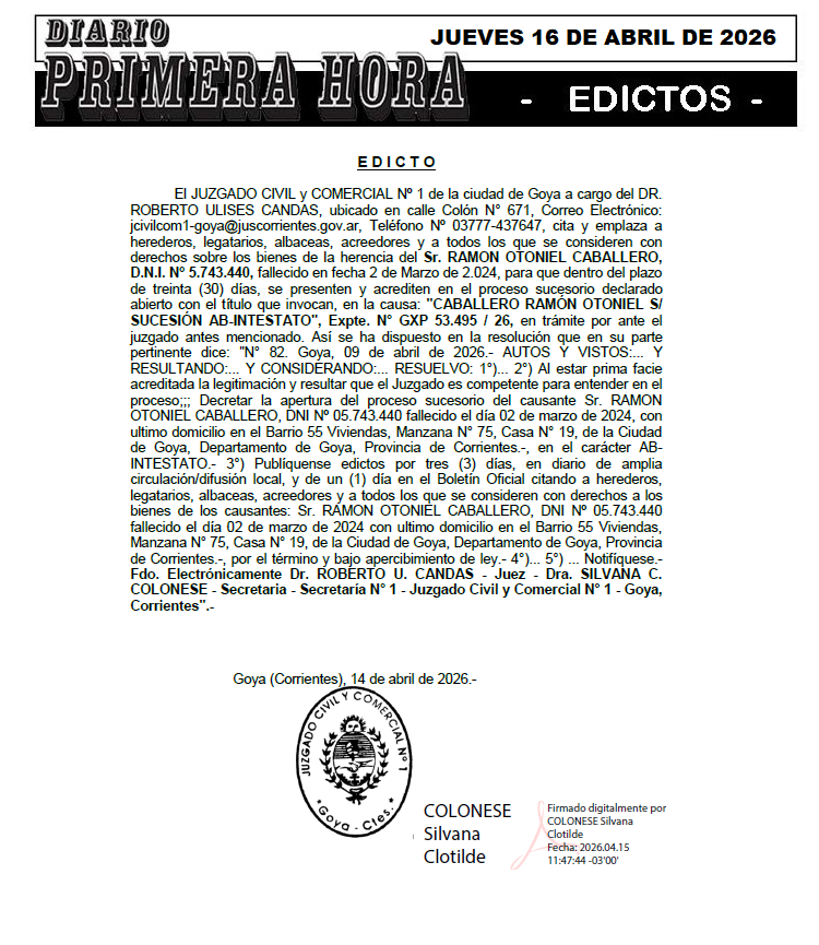 DE EDICTO DE DURE DIA 1