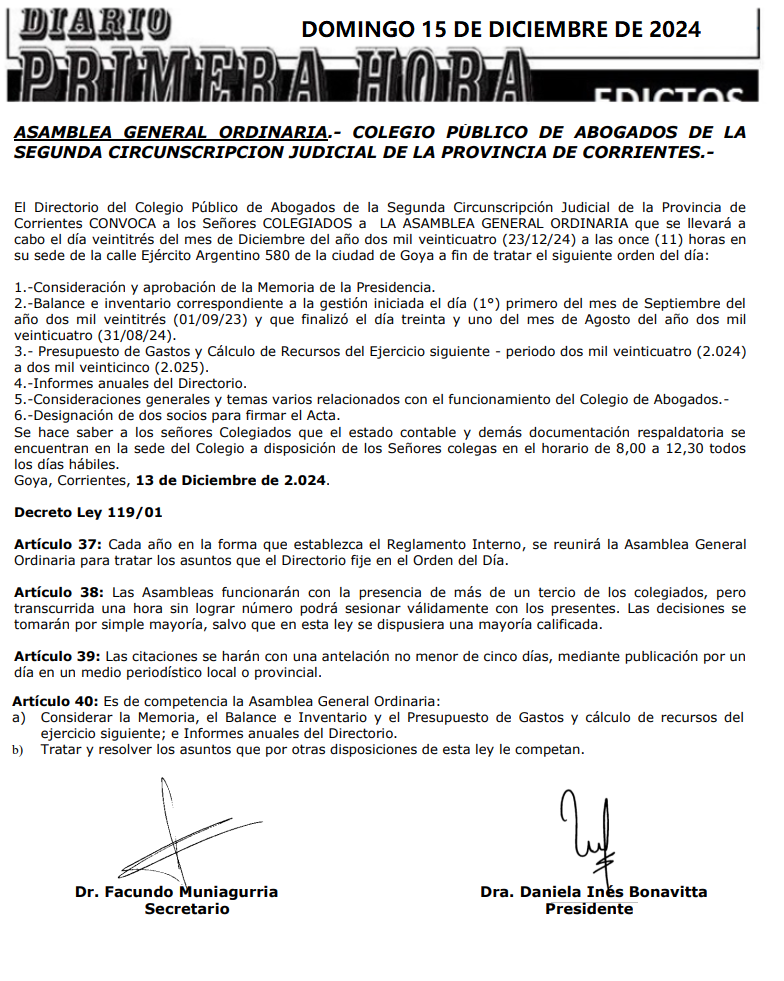DOMINGO 15 DE DICIEMBRE DE 2024 DIA 3 COLEGIO