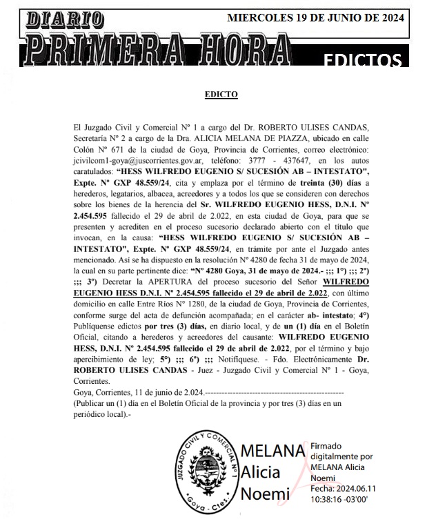 EDICTOS 19 DE JUNIO DE 2024
