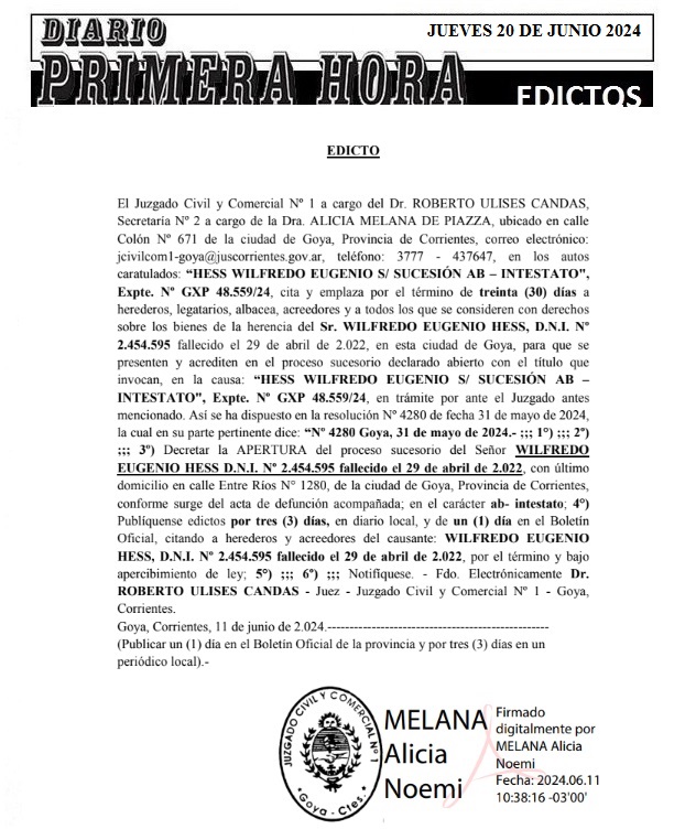 EDICTOS 20 DE JUNIO DE 2024