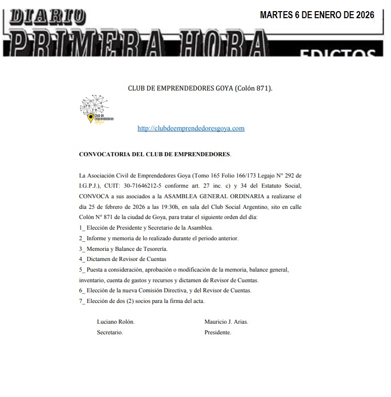 EDICTOS 6 DE ENERO DE 2026