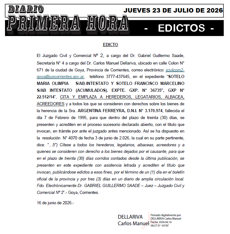 EDICTO ARIAS 2