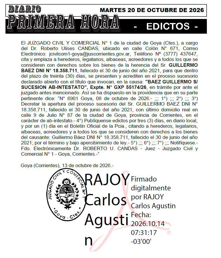 EDICTO AUGUSTO DURE DIA 2