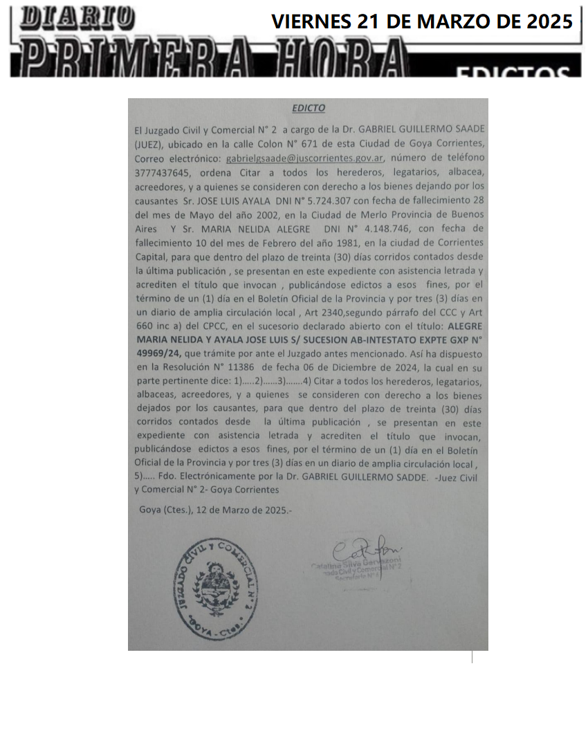 EDICTO AYALA DIA 3