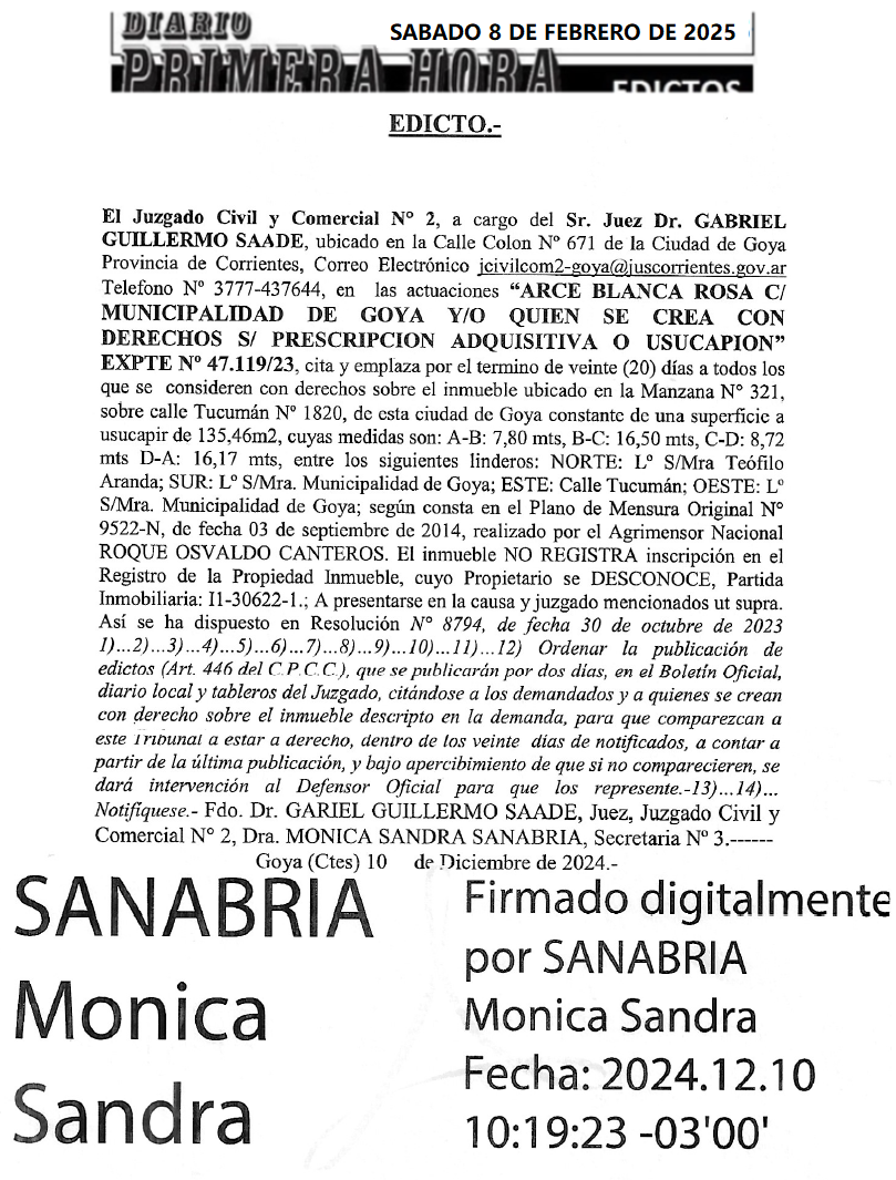 EDICTO CARDOZO DIA 2