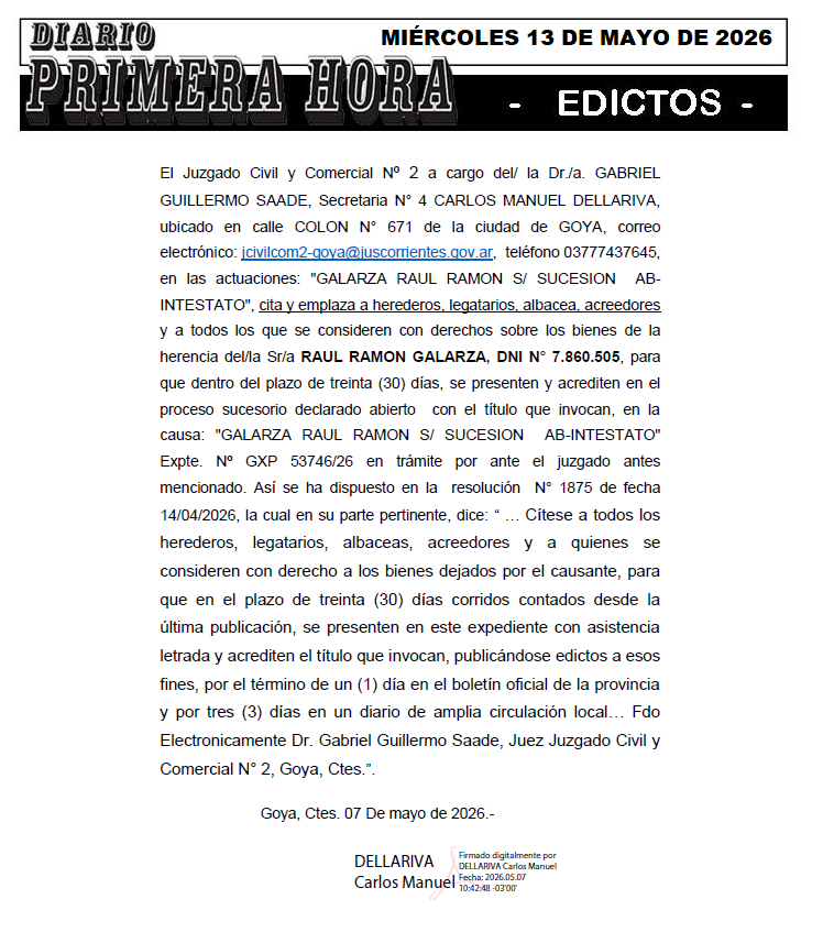 EDICTO CAROLINA DIA 3