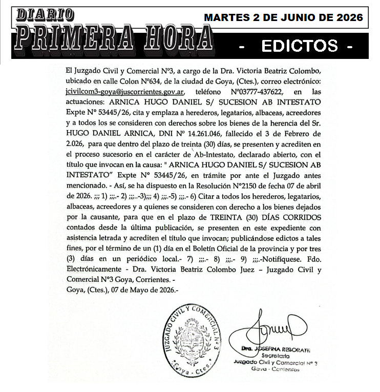 EDICTO CASCO DIA 1