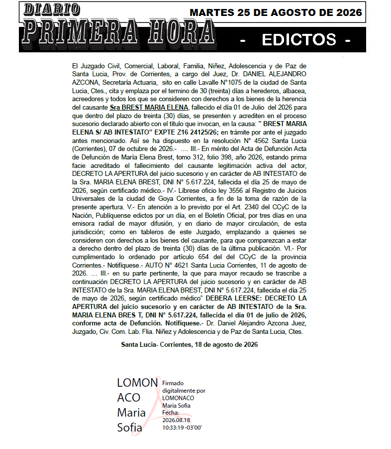 EDICTO CHAIN DIA 1