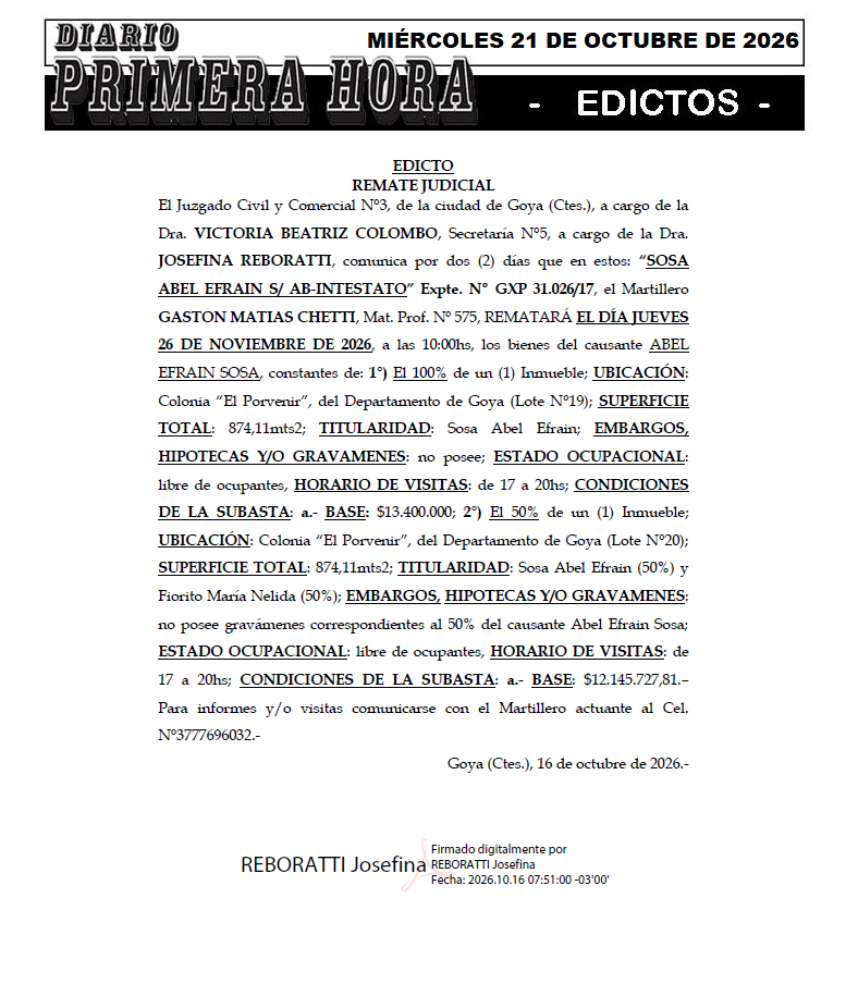 EDICTO CHETTI DIA 1