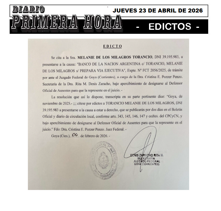 EDICTO DECOTTO DIA 2