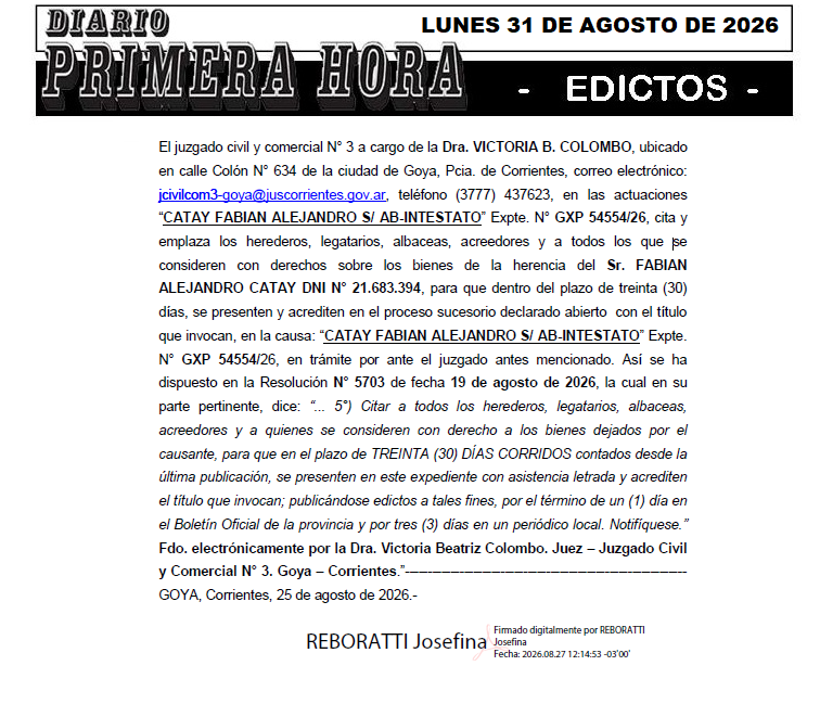 EDICTO DEPPI DIA 3