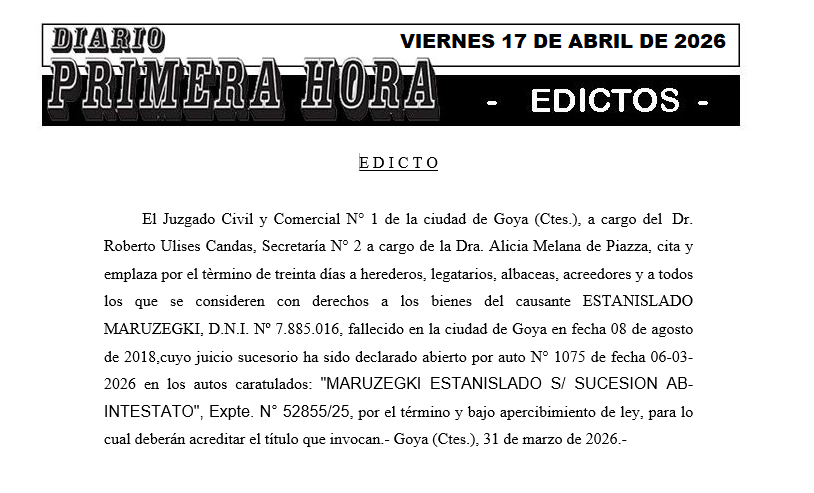 EDICTO DE BLAS DIA 2