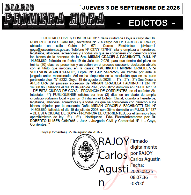 EDICTO DE CARLOS DURE DIA 2