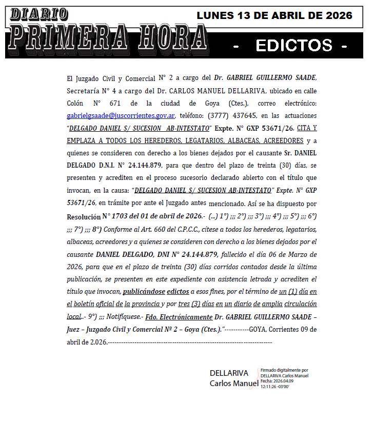 EDICTO DE DEPIAGGIO DIA 3