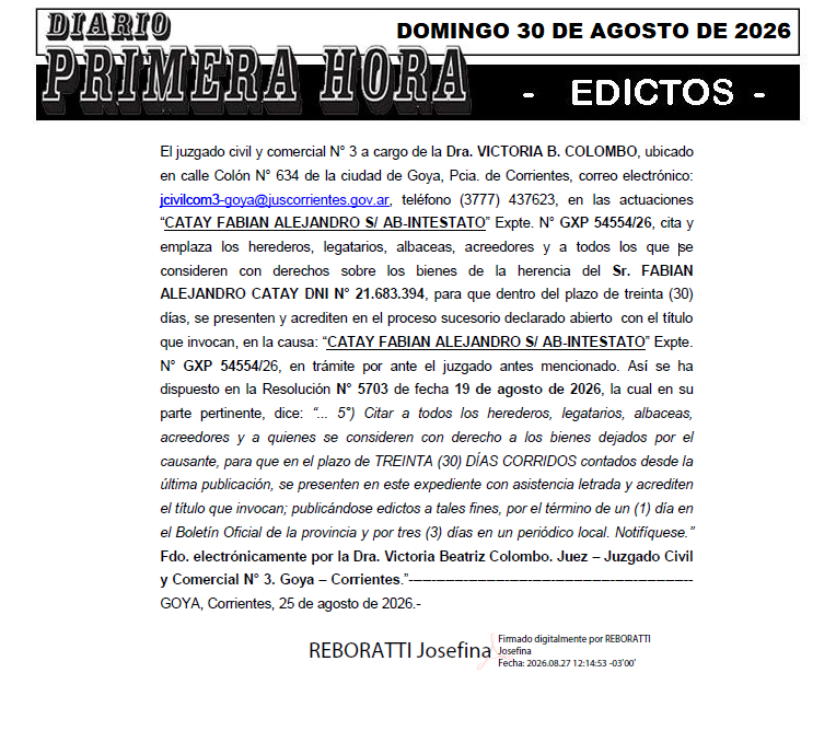 EDICTO DE DEPPI DIA 2