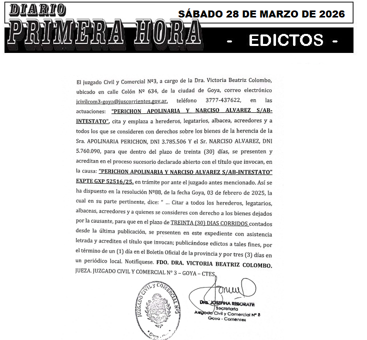 EDICTO DE DOCTORA NERY DIA 1
