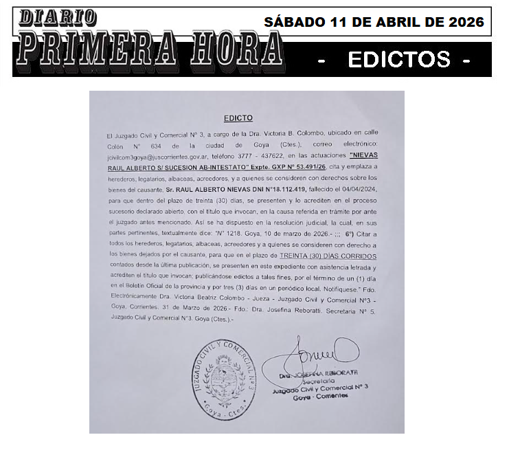 EDICTO DE MONTTI DIA 2