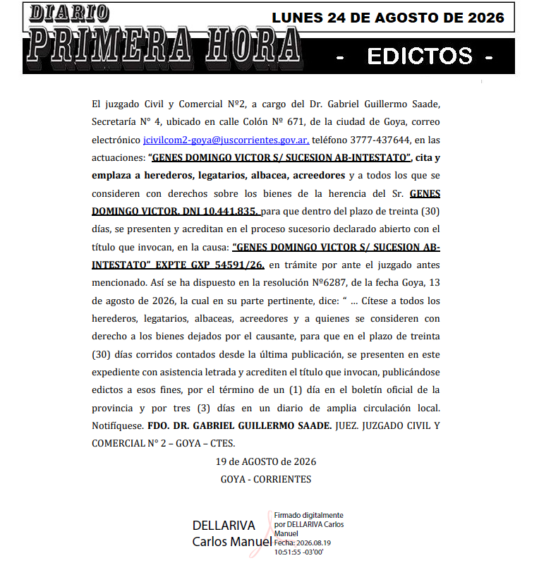 EDICTO DE NERY PINAT DIA 2