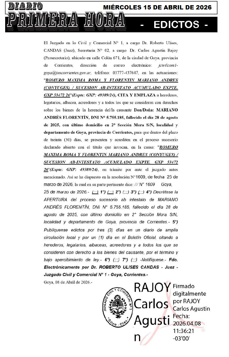 EDICTO DE ORTIZ DIA 2