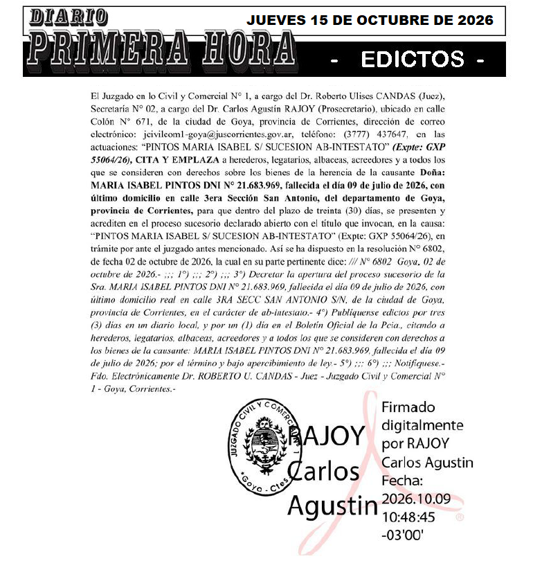 EDICTO DE ORTIZ EDICTO DIA 2