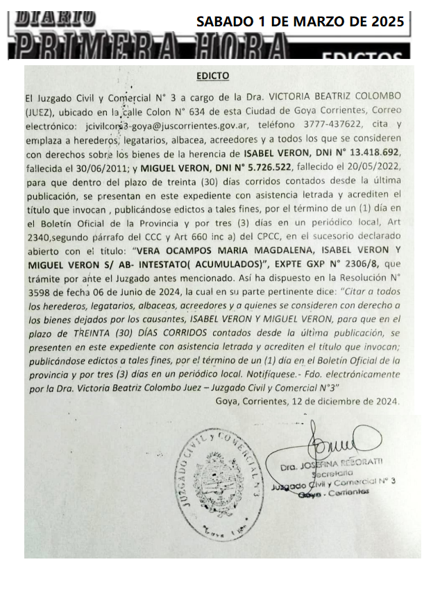 EDICTO DIA 1 RICARDO MARTINEZ