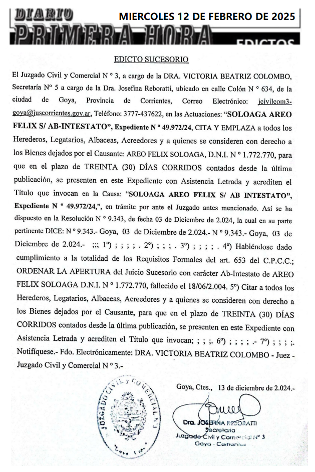 EDICTO DIA 1 BALESTRA
