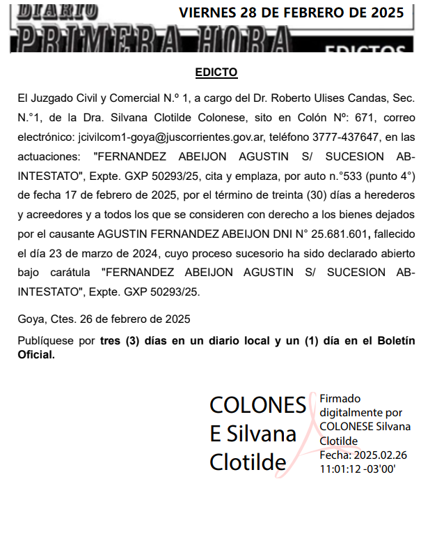 EDICTO DIA 1 RAJOY