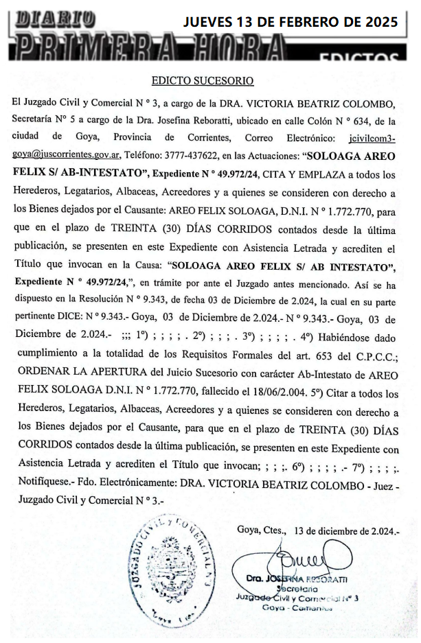 EDICTO DIA 2 BALESTRA