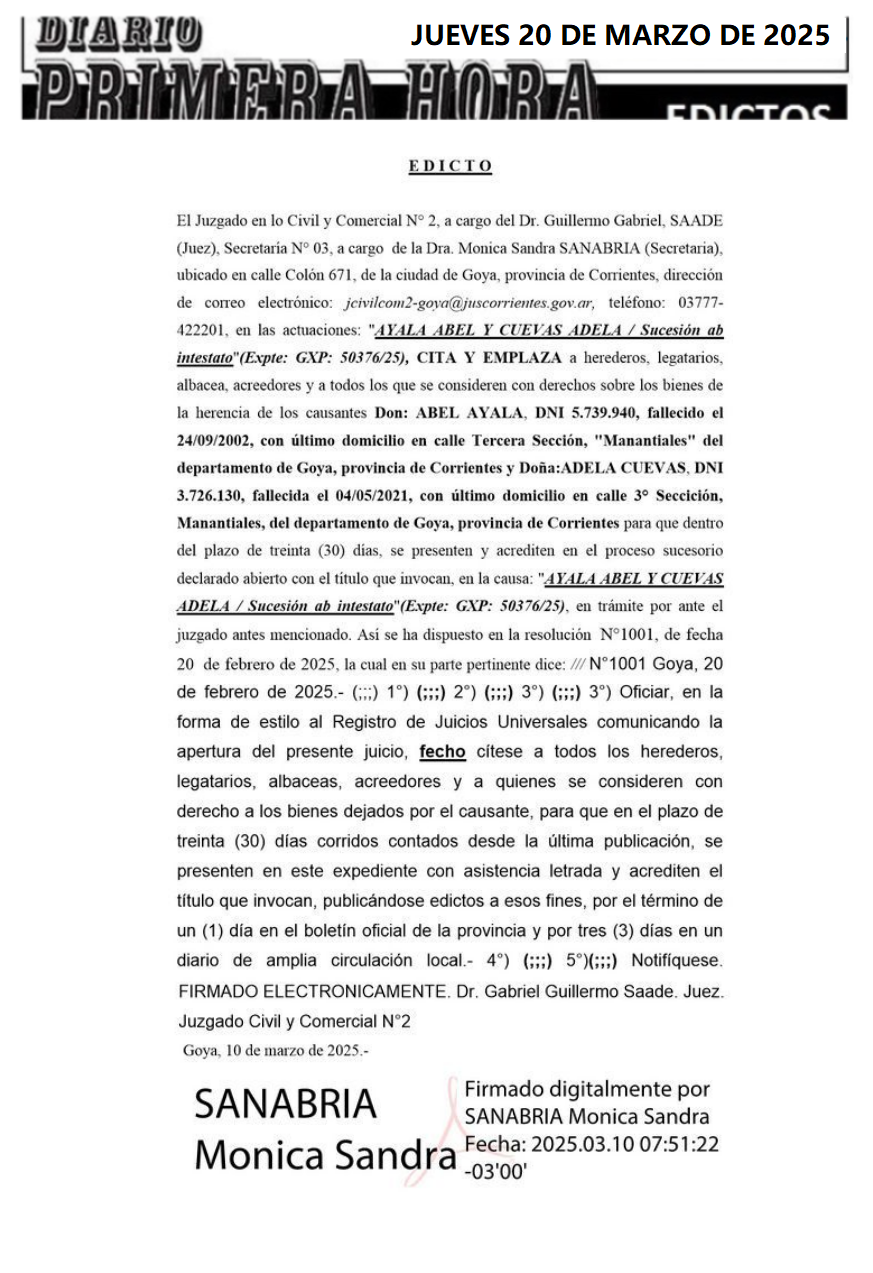 EDICTO DIA 2 CUEVAS