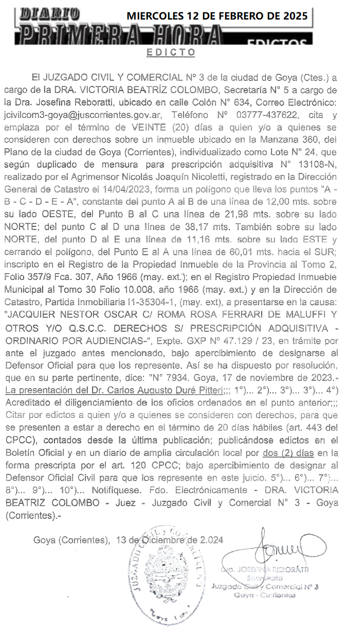 EDICTO DIA 2 DURE