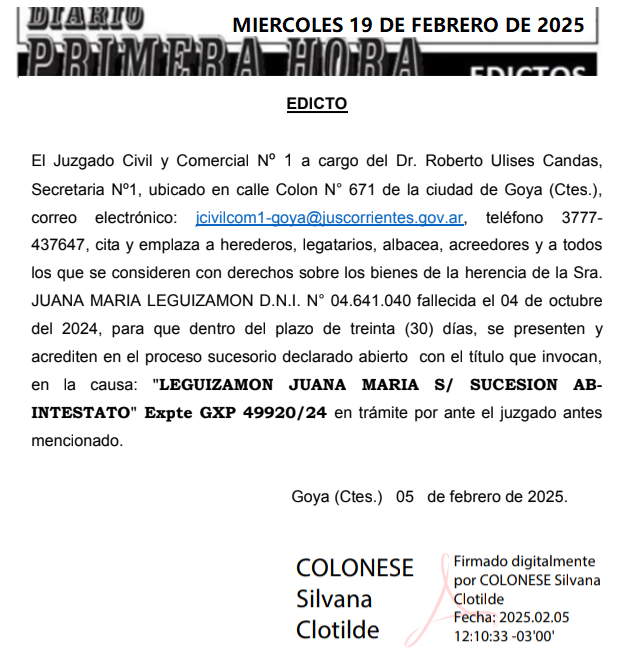 EDICTO DIA 2 LEGUIZAS