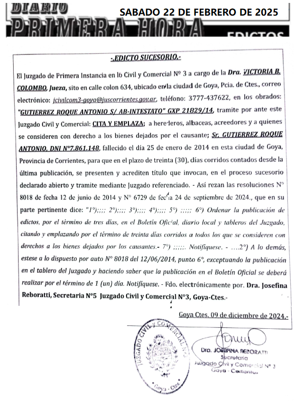 EDICTO DIA 2 SANTORO