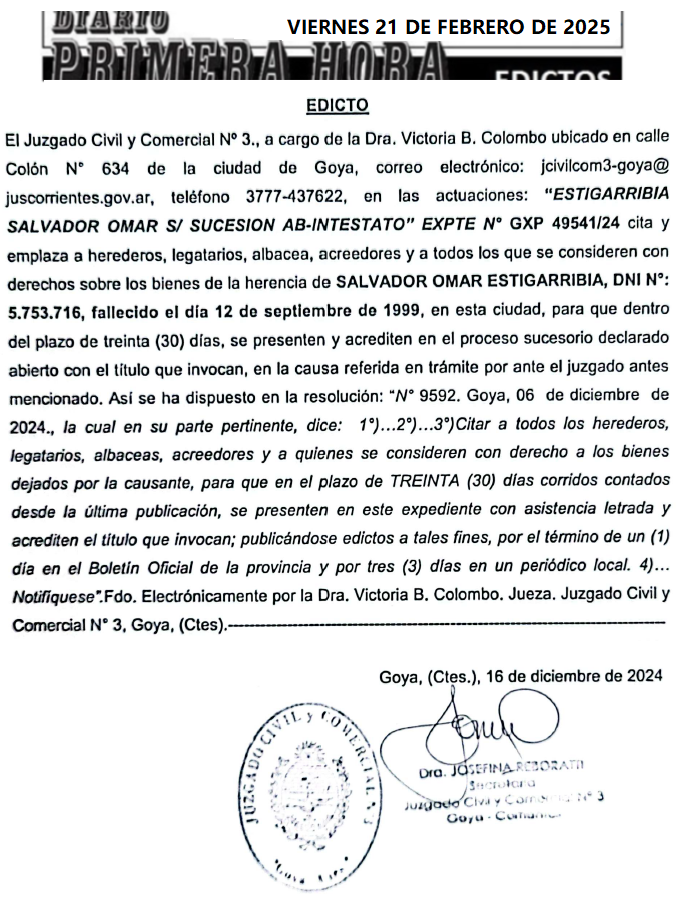 EDICTO DIA 2 VILLAS
