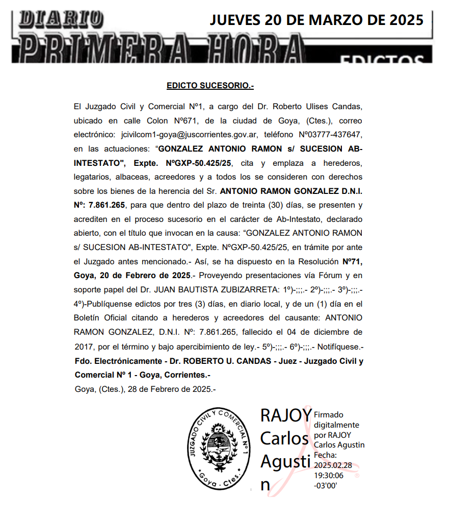 EDICTO DIA 2 rajoy