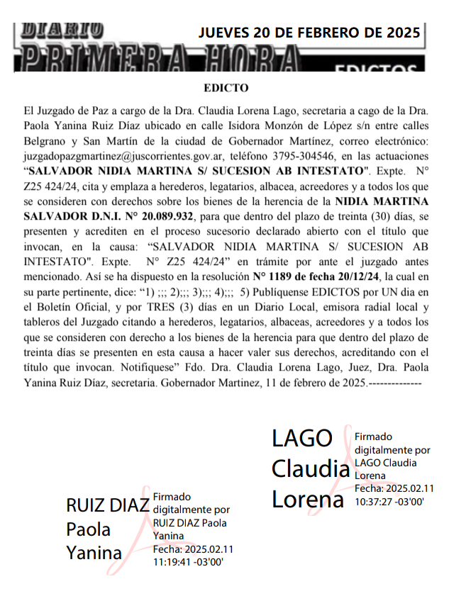 EDICTO DIA 3 LILI