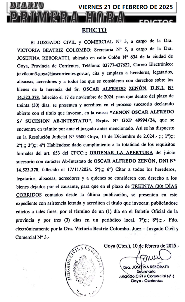 EDICTO DIA 3 MACHUCAS