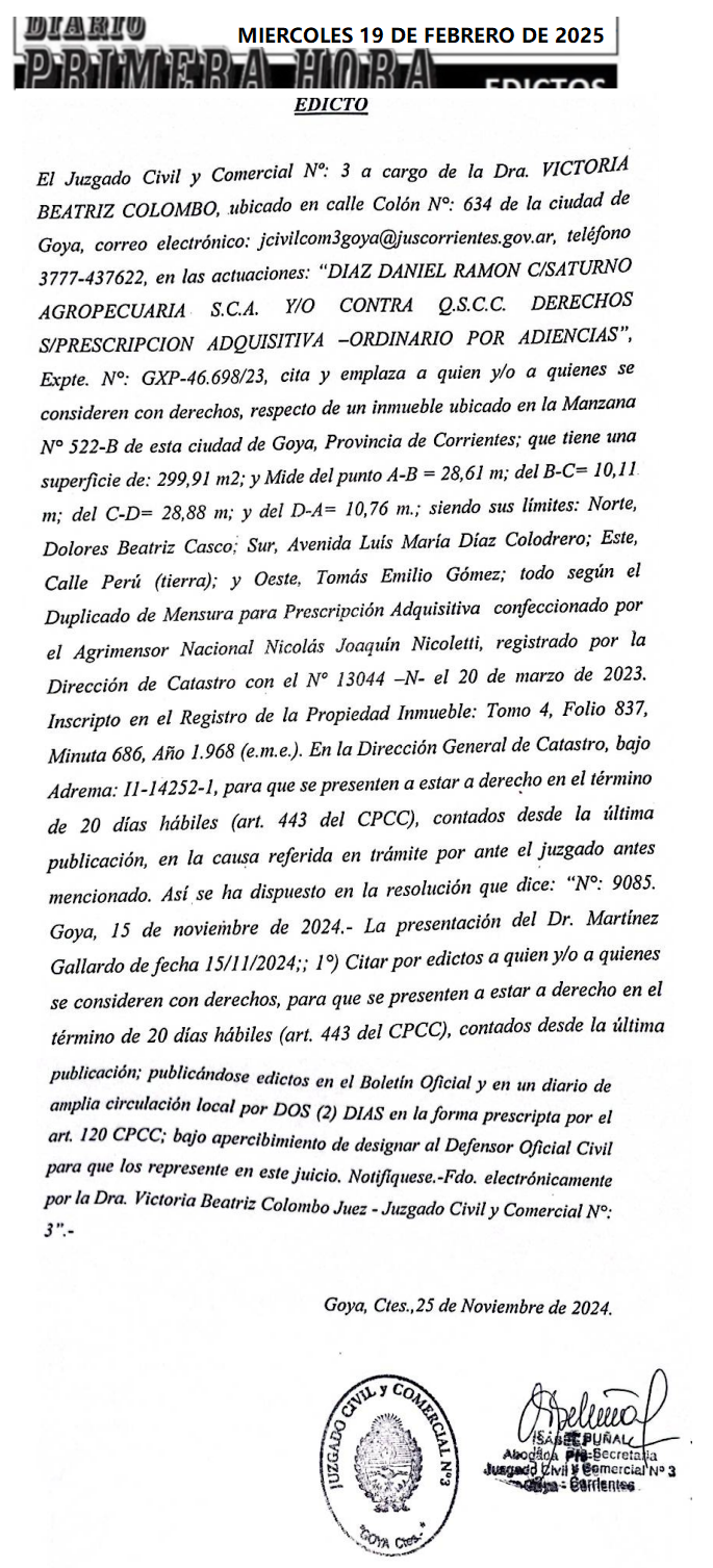 EDICTO DIA 3 MARTINEZ